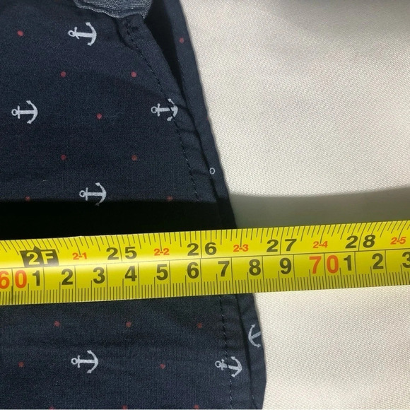 PaperDenim&Cloth Navy Blue Nautical button Down long sleeve shirt 100% Cotton - Picture 7 of 11